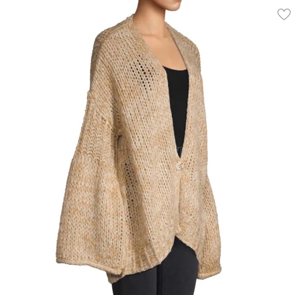 FREE PEOPLE Home Town Oversized Cardigan Sweater Large - Picture 2 of 16